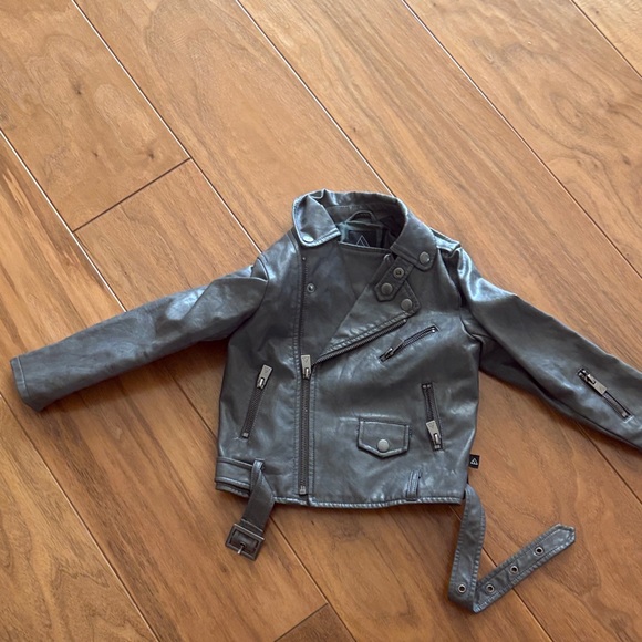Stylish Gray Kids Biker Jacket - Picture 1 of 2